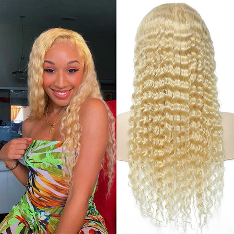 #613 Color 13x4 Lace Frontal Wig Deep Wave Wigs